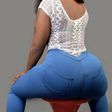 Woman with big bum