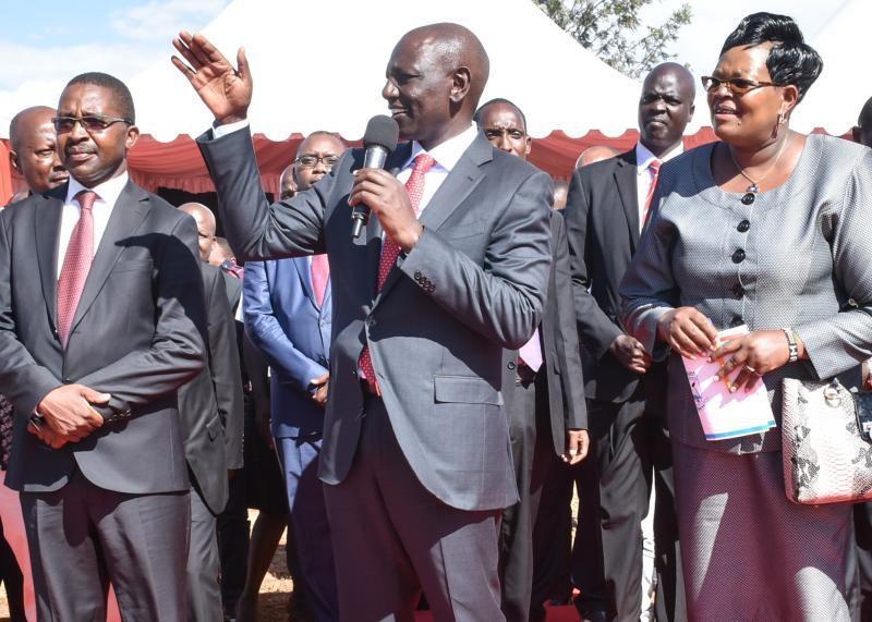 File image of DP Ruto with other Jubilee party leaders at a past event