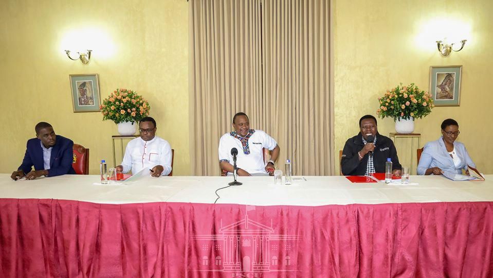 Pr4sident Uhuru Kenyatta meeting the Nairobi County leadership team to discuss service delivery on 29 Feb 2020