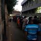 Kenyans queuing at a govt office (Twitter @currie_powder)