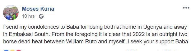 Lying to an old man is an abomination – Moses Kuria slams Duale as ODM loses major seats in Friday by-election
