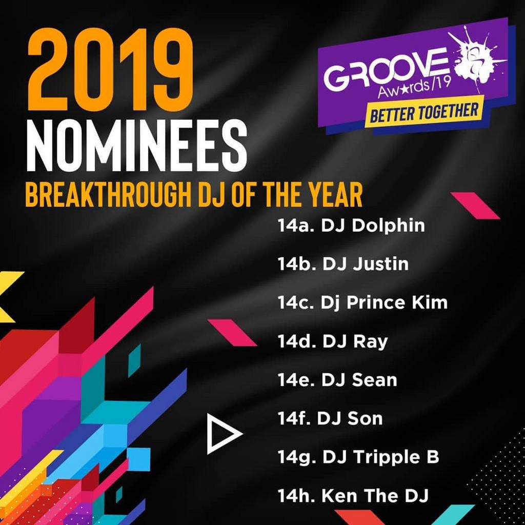 Groove Awards List of Nominees for 2019