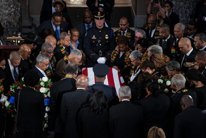 Cummings' Funeral Draws Presidents and Thousands of Mourners