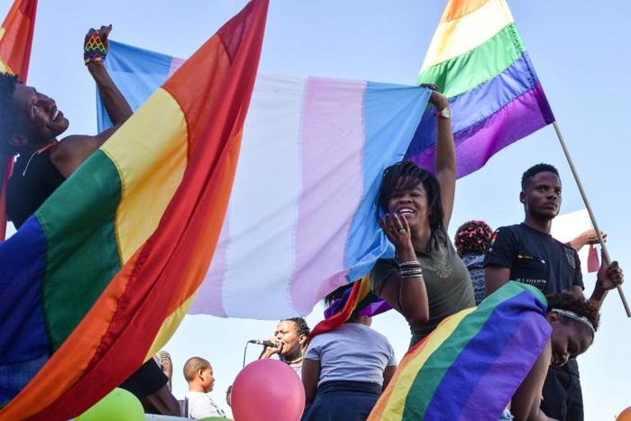 Proud: The LGBT parade in the Namibian capital Windhoek