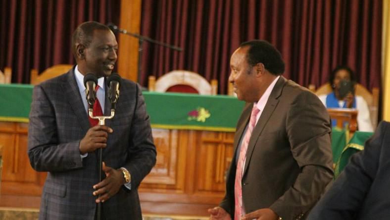 Deputy President William Ruto with Kiambu Governor Ferdinand Waititu