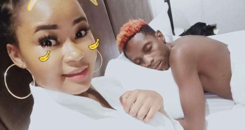 Assumpata Waeni with Eric Omondi