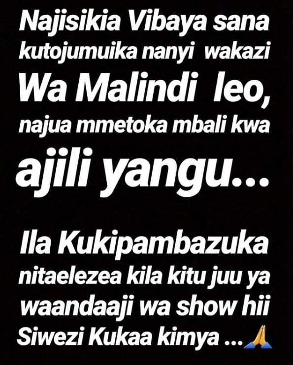 WCB singer Mbosso forced to explain why he cancelled Kenyan show