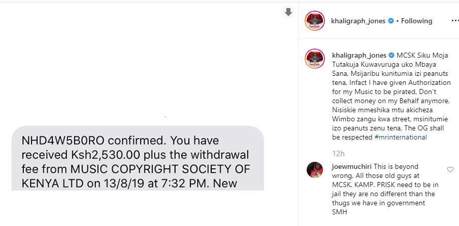 Hilarious reactions as Kenyan musicians receive Sh2500 from MCSK