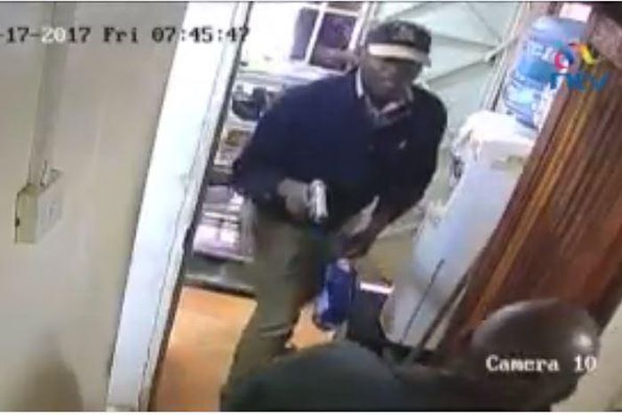 File image of a screengrab images of daring daylight robbery caught on camera in Uthiru