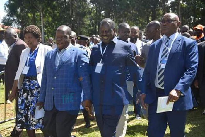 Governor Charity Ngilu, CS Fred Matiangi, Raila Odinga and Kisii Governor James Ongwae