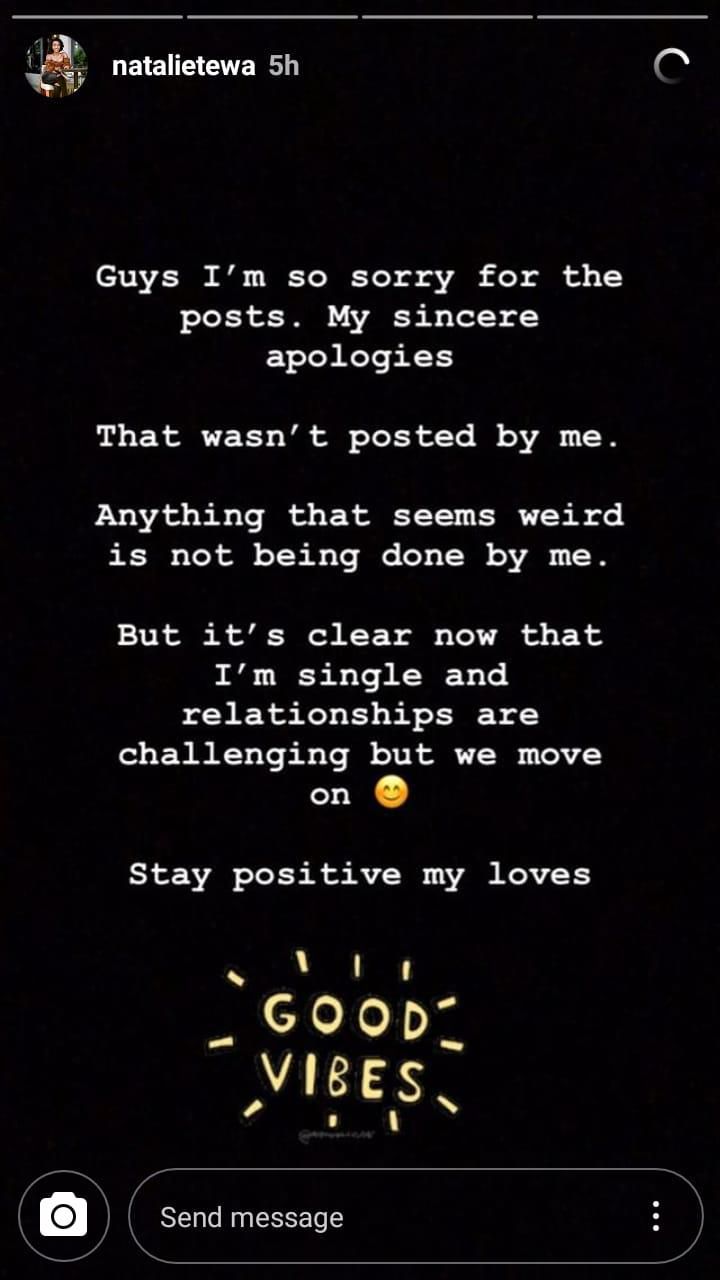 Natalie Tewa's post on break up