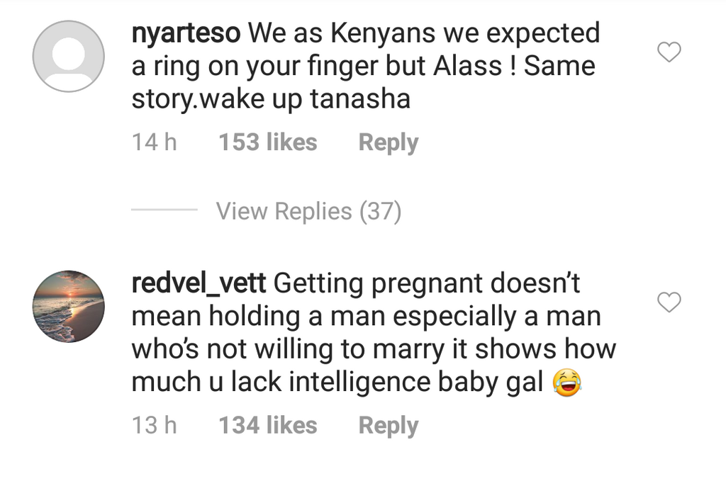 Reactions to Tanasha's pregnancy