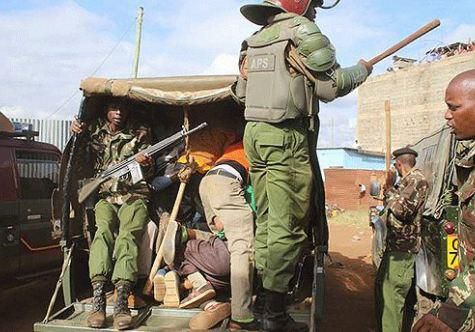 File image of police ferrying suspects