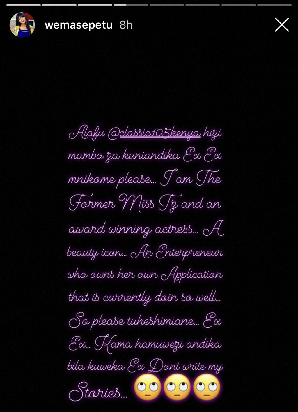 Angry Wema Sepetu blasts Kenyan radio station for saying this about her and Harmonize