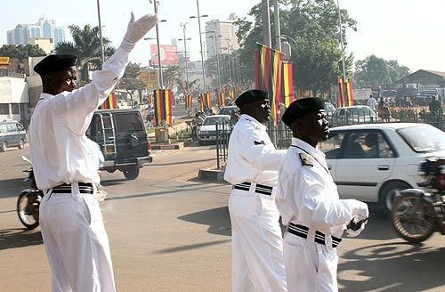Traffic officers in Uganda