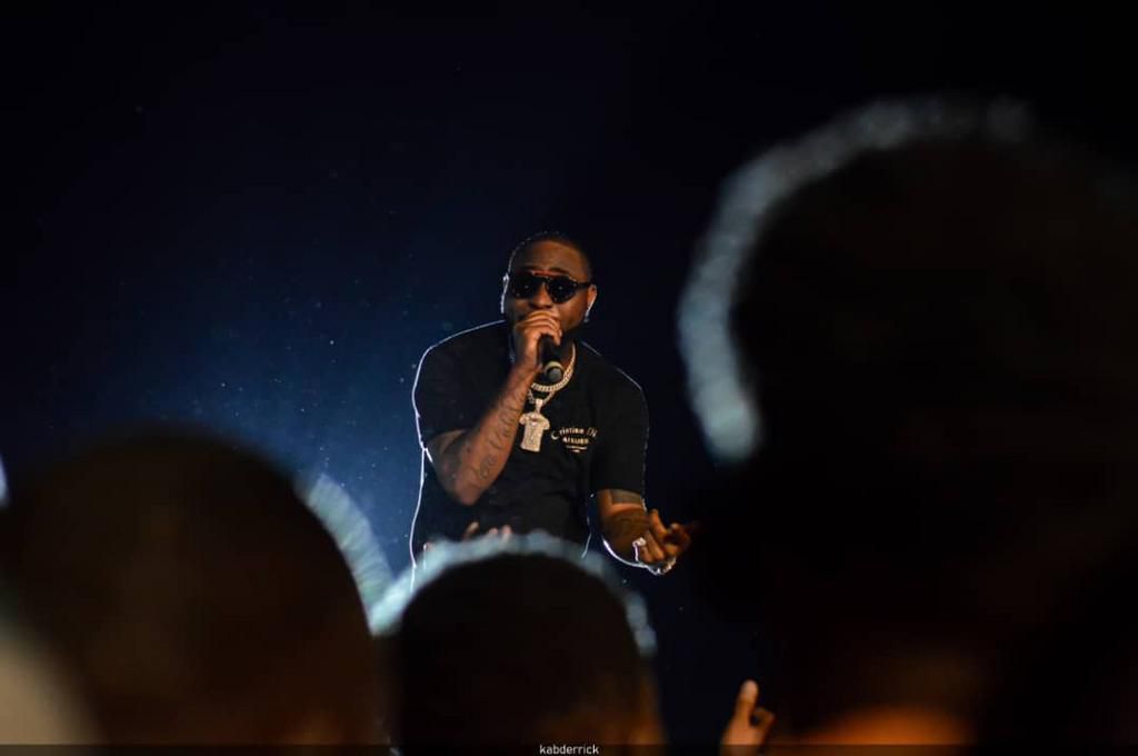 Davido performing in Uganda during 2019 New Year celebrations