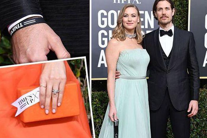 Golden Globes 2019: Time's Up shows up on pins and bracelets