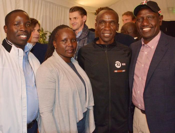 DP Ruto parties with Eliud Kipchoge in Vienna after historic INEOS 1:59 challenge victory