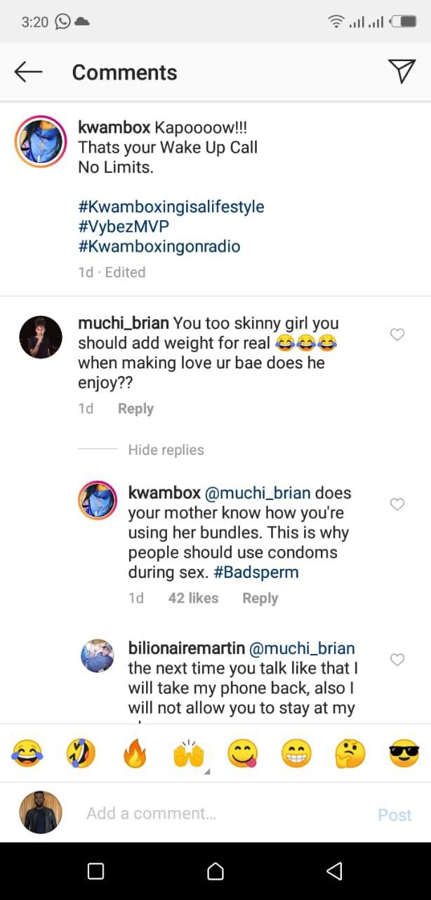 Sheila Kamboka responds