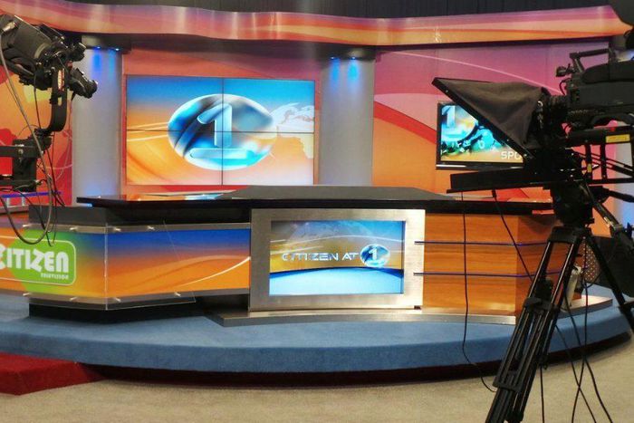An empty Citizen TV studio