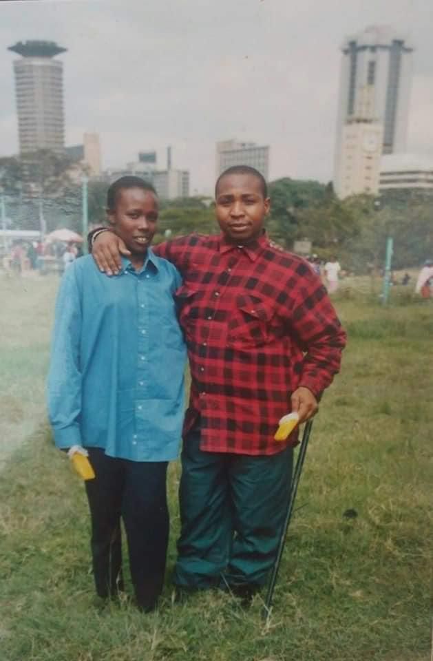 Nominated MP David Ole Sankok and wife Hellen Seyianoi Sankok at Uhuru Park