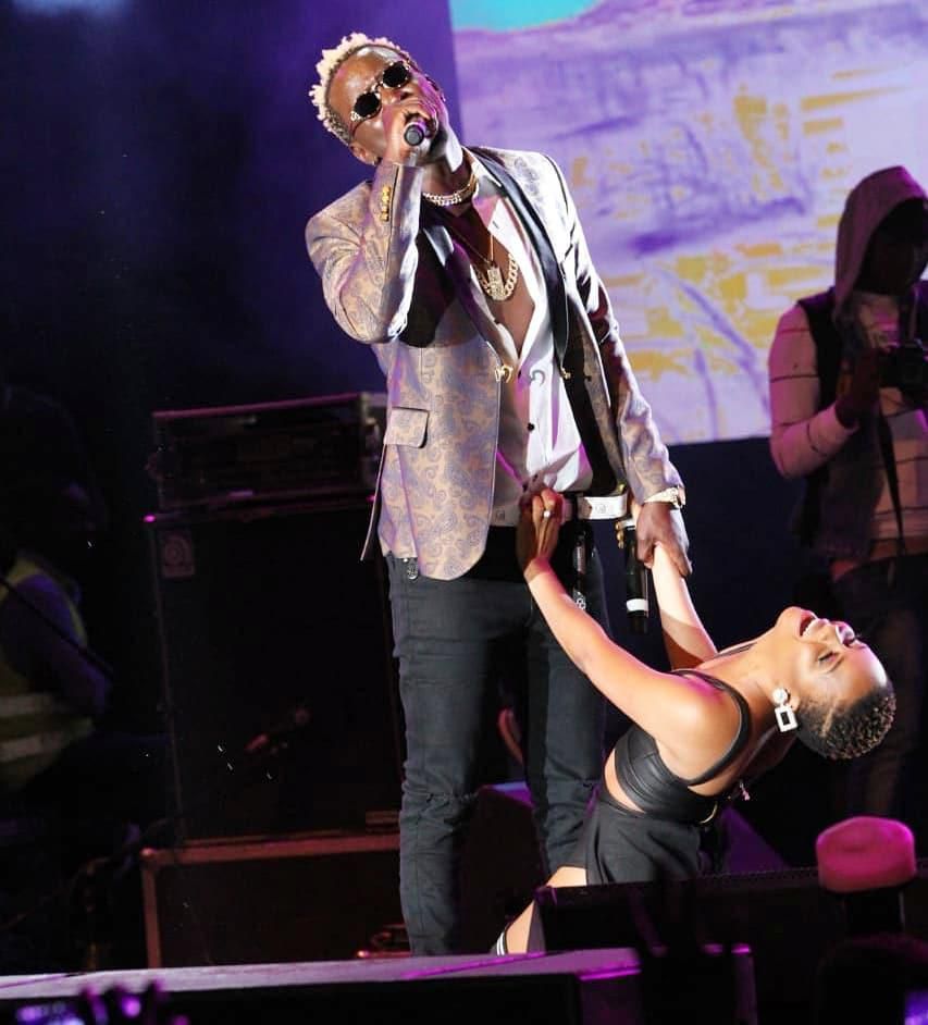 Willy Paul and Nandy performing at KICC (Instagram)