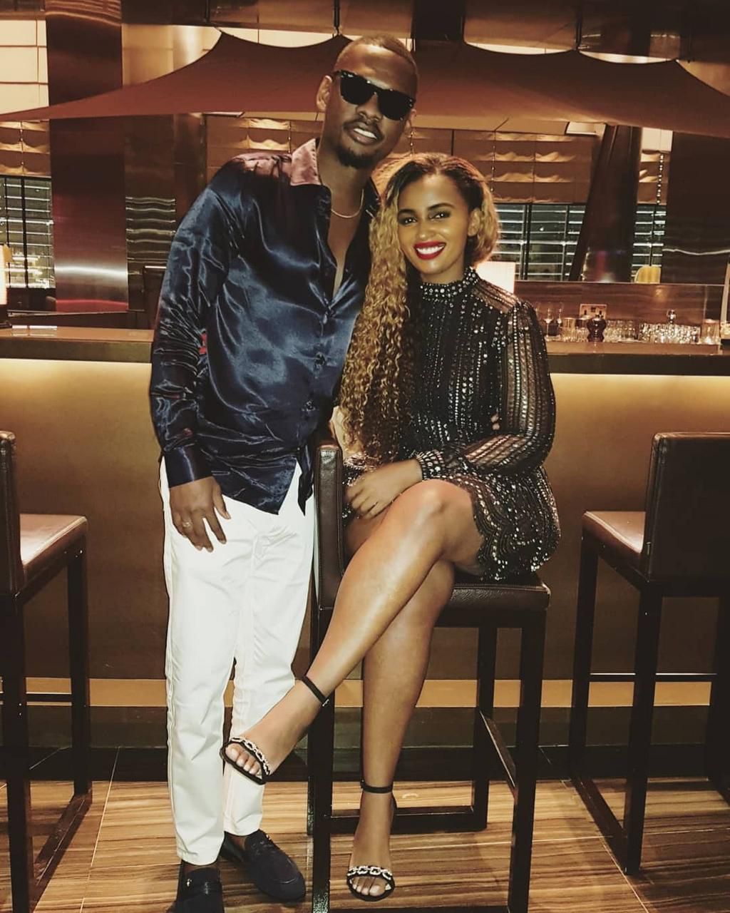 Anerlisa and Ben Pol at the Armani Hotel Dubai Lounge (Instagram)