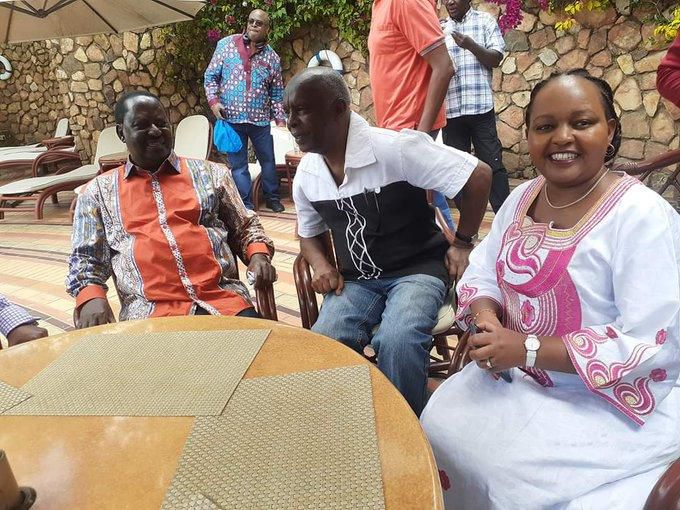 Raila Odinga with Prof Kivutha Kibwana and Anne Waiguru on 03 November 2019