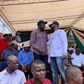 Governor Hassan Joho with Kipchumba Murkomen at the BBI forum in Mombasa