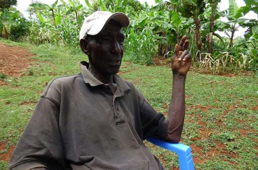 78-year old Zablon Mukiira who vowed to sell his property, including cattle and land, to campaign for President Kenyatta in 2017