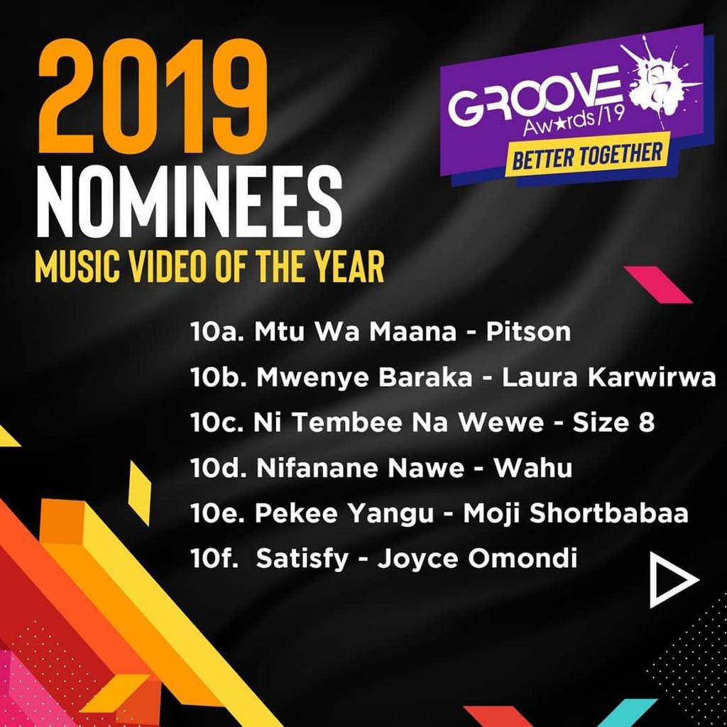 Groove Awards List of Nominees for 2019