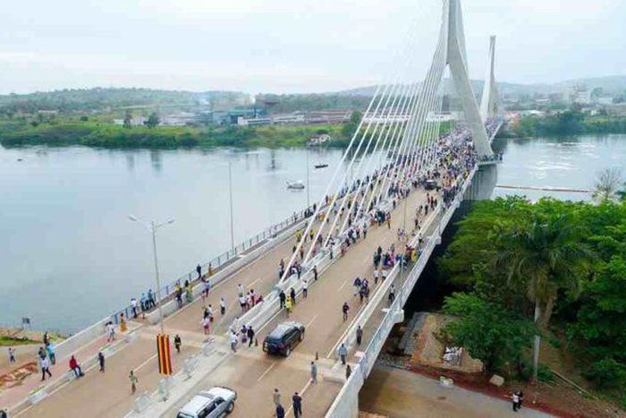 During the commissioning of Source of The Nile Bridge in October