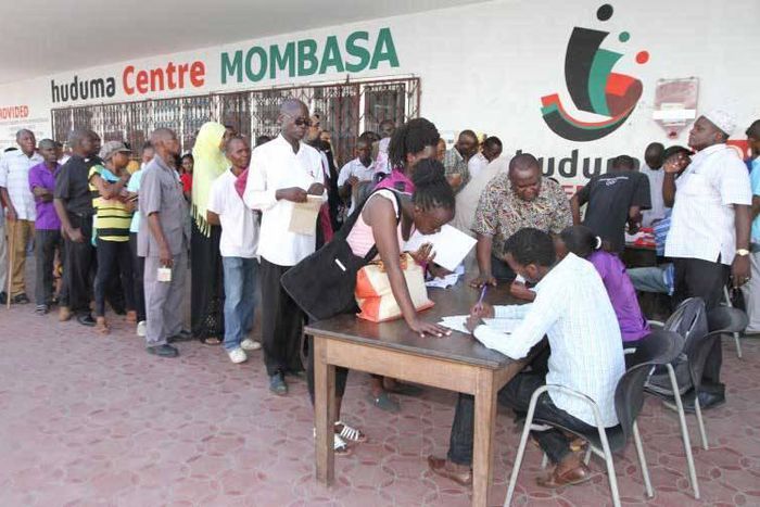 Kenyans registering for Huduma Namba