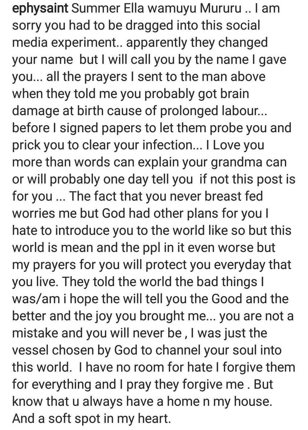 Ephy Saint's post (Instagram)