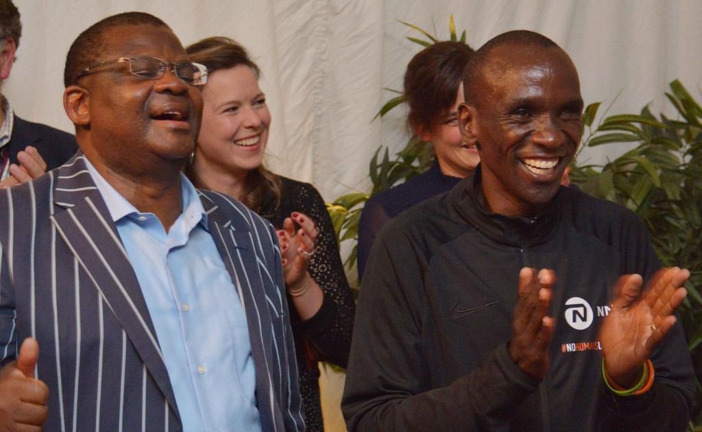 DP Ruto parties with Eliud Kipchoge in Vienna after historic INEOS 1:59 challenge victory