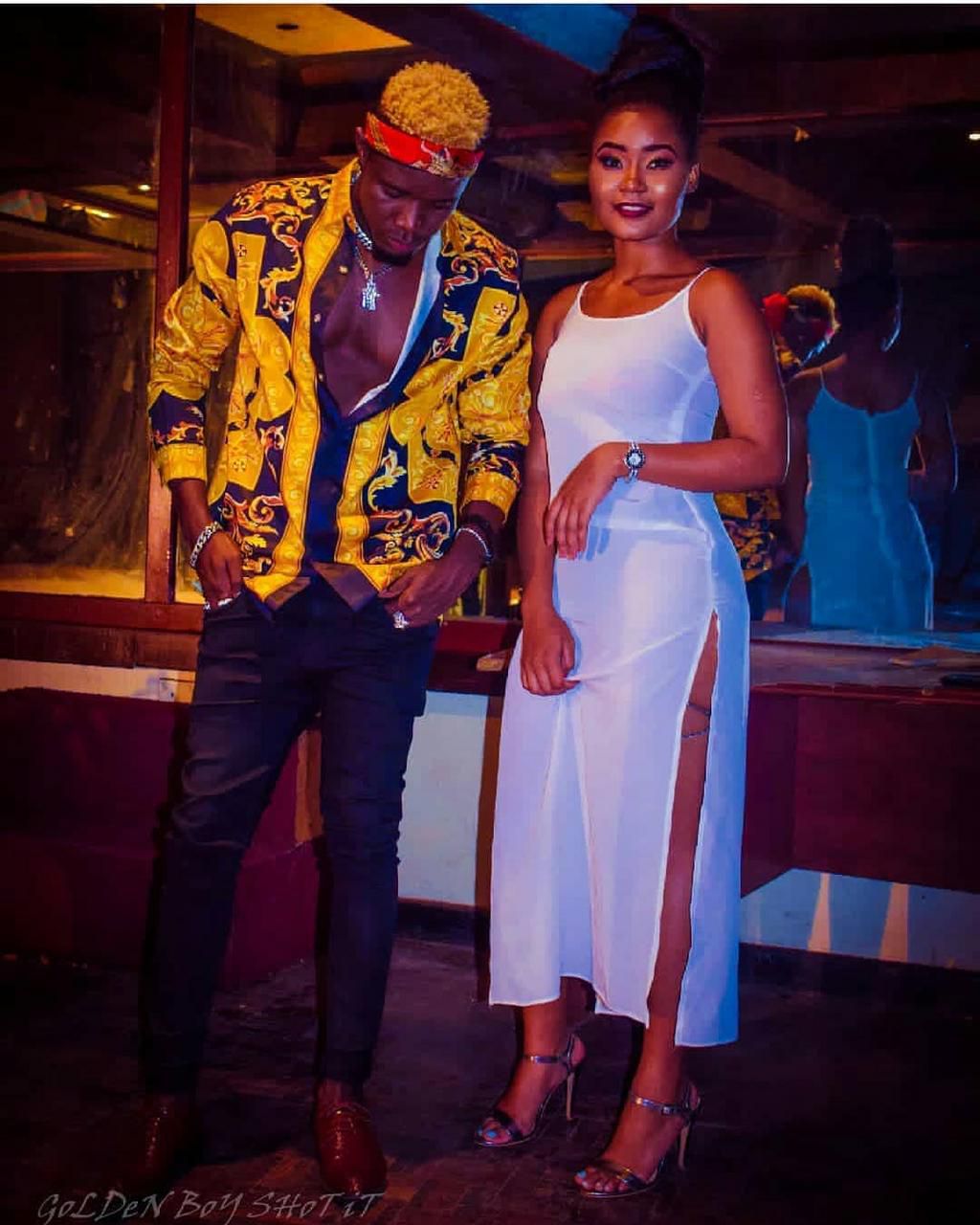 Assumpata Waeni with Eric Omondi