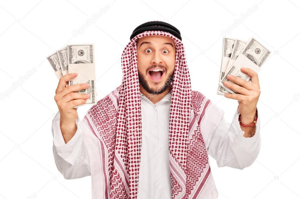 Arab holding money (depositphotos)