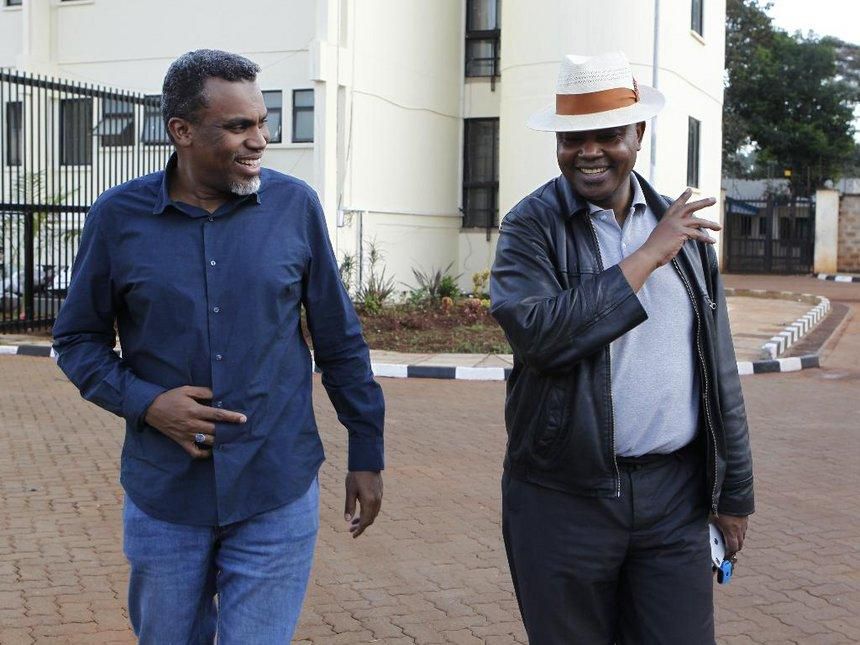 Director of Public Prosecutions Noordin Haji and Director of Criminal Investigations George Kinoti