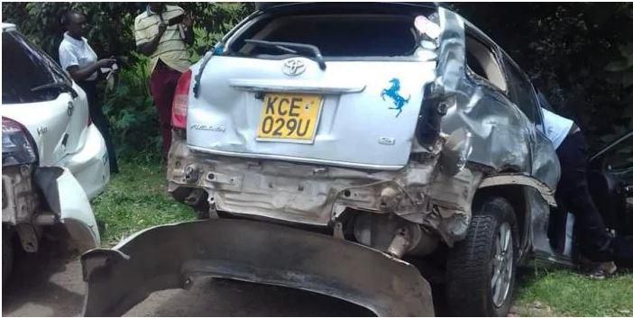 Scores escape death narrowly in freak accident involving 7 vehicles in Nairobi [Photos]