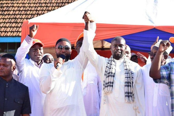 Governor Hassan Joho with Imran Okoth