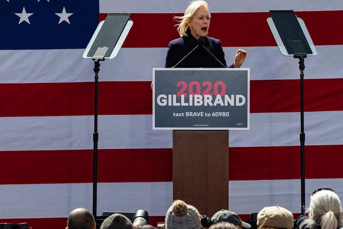 Gillibrand, Outside a Trump Hotel, Calls the President a 'Coward'