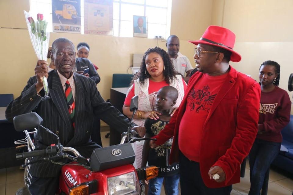 Mike Sonko with Primrose Mbuvi on 14 February 2020
