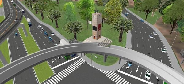 Artistic impression of the Kampala flyover project which has been flagged off by President Museveni