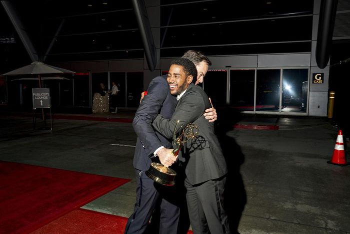 Backstage at the Emmy Awards