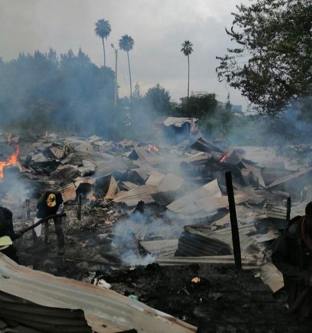 Property razed down by fire in Gikomba