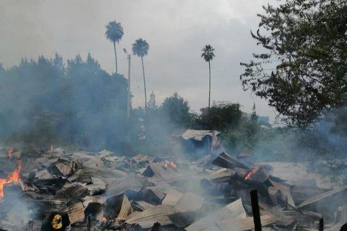 Property razed down by fire in Gikomba