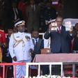 Preident Uhuru Kenyatta with CBK Governor Patrick Njoroge during the launch of new bank notes in Narok