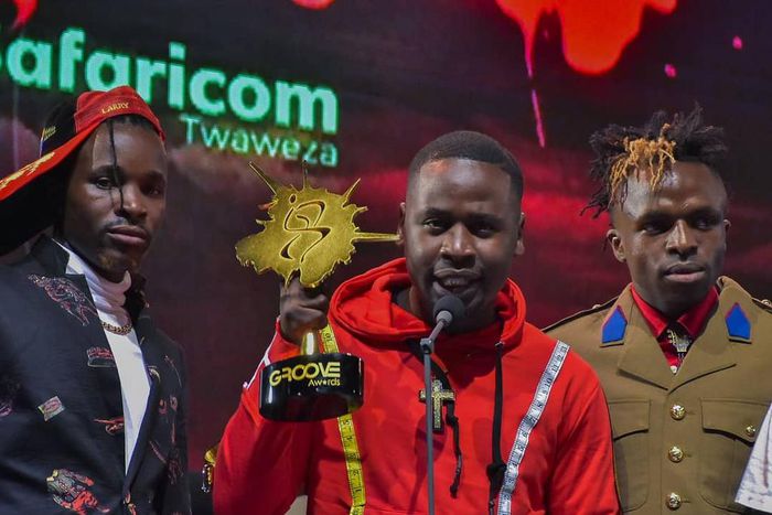Odi Dance Makers Timeless Noel, Jabidii and Hype and Ochi at Groove Awards 2018. List of winners at Groove Awards 2018