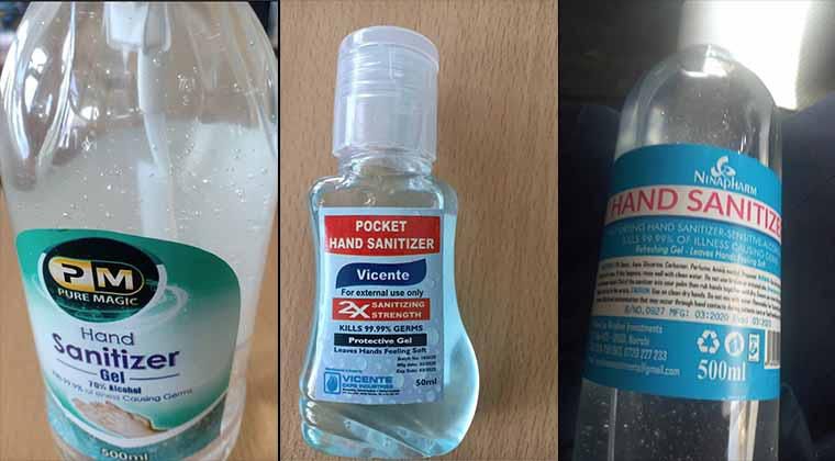 KEBS warning on 8 fake hand sanitizer brands being sold in Nakuru, Nairobi counties