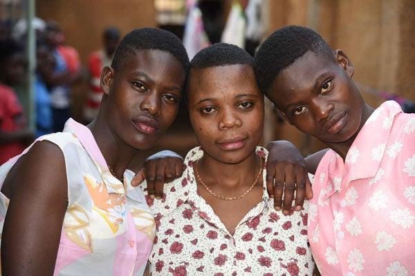 File image of Sharon Mathias, Melon Lutenyo and Mevis Imbayi